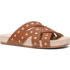 Hjemmesko & Sandaler Michael Kors Irene Studded Leather Sandal - Brown