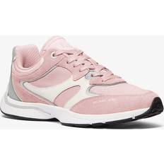 Michael Kors MK Riley Mixed-Media Trainer - Pink