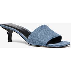 Michael Kors Merriam Denim Kitten Heel Sandal - Blue