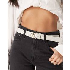 Calvin Klein Beige Bælter Calvin Klein Leather Logo Belt - Beige