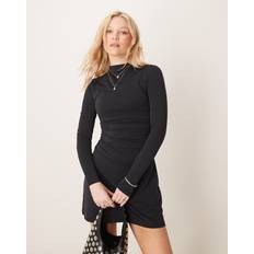 Abercrombie & Fitch Women Clothing Abercrombie & Fitch High Neck Long Sleeved Dress Black/Grey