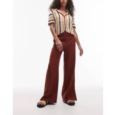 & Other Stories Trousers & Shorts & Other Stories Linen Trousers Rust Red