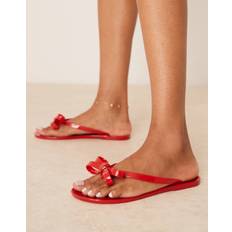 Glamorous Tofflor & Sandaler Glamorous Flip Flops Med Rosetter - Röda