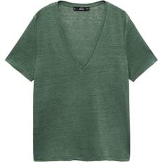 Mango Overdele Mango Shirts Linito - Grøn
