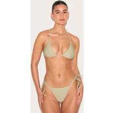 PrettyLittleThing Sage Basic Triangle And Tie Side Bikini Set