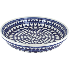 Pie Dishes Blue Rose Pottery Blue Rose Polish Pottery Plate 10 Inch Pie Dish