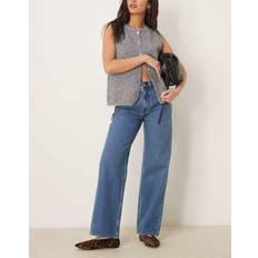 Abercrombie & Fitch Dam Jeans Abercrombie & Fitch Slouchy Jeans Medelhög Midja Mörkblå