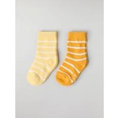 Polarn O. Pyret Two Pack Striped Kids Socks - Yellow