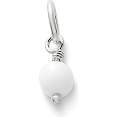 James Avery Glass Enhancer Bead - Silver/White