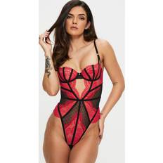 Ann Summers Secret Seduction Crotchless Body - Black/Red