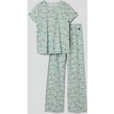 Polarn och pyret vuxen Polarn O. Pyret Kortärmad Vuxen Pyjamas - Blommor