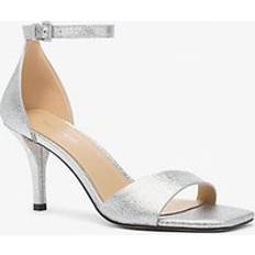 Michael Kors Hjemmesko & Sandaler Michael Kors MK Jaida Metallic Leather Sandal - Silver