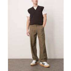 Abercrombie & Fitch Men Trousers & Shorts Abercrombie & Fitch Sloane Tailored Baggy Trousers Green