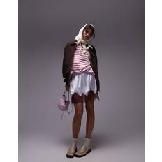 Silver Skirts Topshop Satin Lace Petticoat - Silver/Blue/Burgundy