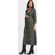 Animal Print Midi Maternity Dress