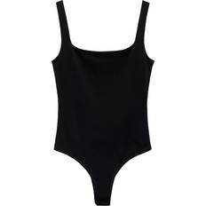 Mango Dam Underkläder Mango T-shirtbody Med Djup Halsringning - Svart
