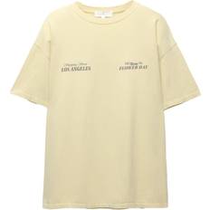 Pull&Bear Dame Overdele Pull&Bear Shirts pastelgul / mørkegrå