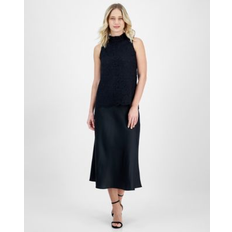 Anne Klein Bias-Cut Flared Pull-On Skirt - Black