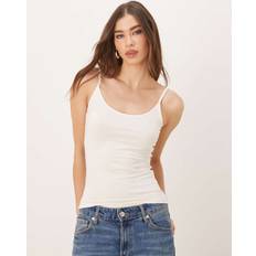 Gina Tricot Tank Tops Gina Tricot Jersey Strappy Cami Top - Cream