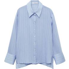 Mango Dame Bluser Mango Bluse Cortazar - Natblå/Lyseblå