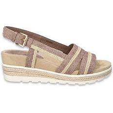Heeled Sandals Easy Street Womens Mel Wedge Sandal - Brown