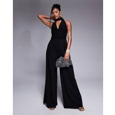 Dam - Tyg Jumpsuits & Overaller ASOS DESIGN Jumpsuit I Blandat Med Vida Ben - Svart