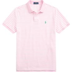 Polo Ralph Lauren Men's Classic-Fit Striped Mesh Shirt - Carmel Pink/White