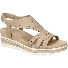 Heeled Sandals Easy Street Womens Fran Wedge Sandal - Taupe