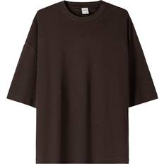 Bershka T-shirts Bershka Brun T-shirt Med Print På Ryggen I Samme Nuance - Brun