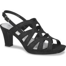 Heeled Sandals Easy Street Womens Jetty Sandal - Black