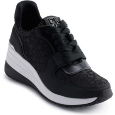 DKNY Women's Kamay Lace-Up Wedge Sneakers - Black