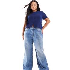 ASOS Curve Jeans Med Vida Ben - Mellanblå
