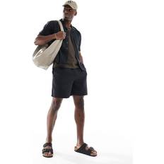 New Look Shorts I Linnemix Med Elastisk Midja - Svart