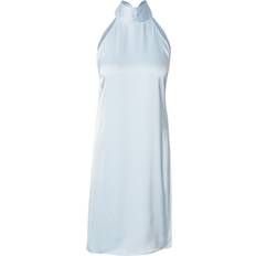 Vila Satin Halter Mini Dress - Pastel Blue