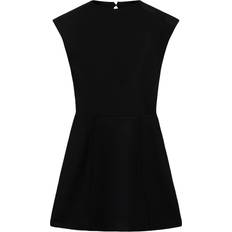 Mango Peplum Dress With Perkins Collar - Black