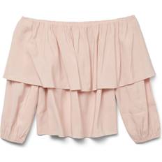 Vero Moda Women Blouses Vero Moda AWARE Off Shoulder Statement Top - Light Pink