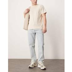 Abercrombie & Fitch Jeans Abercrombie & Fitch Tvättade Jeans Med Raka Ben Blekblå