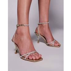 Simmi London Elia Embellished Mid Heeled Sandals - Gold