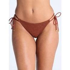 Orange Bikinitrusser Boux Avenue Amalfi Rustrøde Tanga-Bikinitrusser Med Teksturerede Striber - Orange
