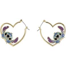Disney Smycken Disney Stitch Love Heart Huggie Örhängen - Mässing/Bas