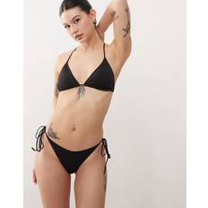 Monki Mix And Match Tie Side Bikini Bottom - Black