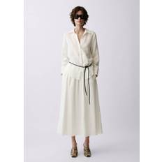 Mango Flared Linen Skirt - White
