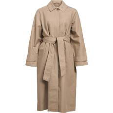 Dam - Lång Kappor & Rockar Object Kappa ObjVega L/S RE Long Coat - Desert Taupe