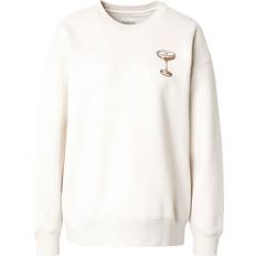 Abercrombie & Fitch Jumpers Abercrombie & Fitch Oversized Crewneck Graphic Knit Jumper Beige