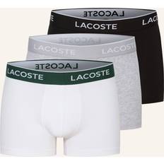 Lacoste Underwear Lacoste 3 Pack Cotton Stretch Trunks - Black/Grey