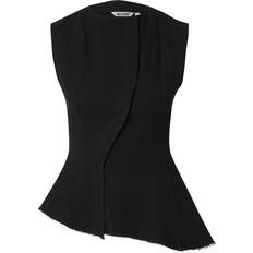 Ibis Asymmetrisk Topp I Peplum Modell Med Dolda Knappar - Svart