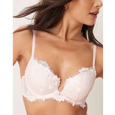 New Look Bras New Look Lotus Embroidery Lace Push Up Bra - Pink