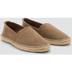 Brown - Men Espadrilles Mango Jute Suede Espadrilles - Medium Brown