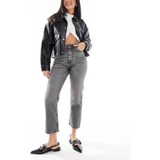 ASOS DESIGN Jeans Med Mellemhøj Talje Og Cropped Snit - Grå
