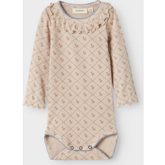 Lyocell Bodys Barnkläder Lil'Atelier Nbfgago KUG LS Slim Body Långärmad - Turtledove